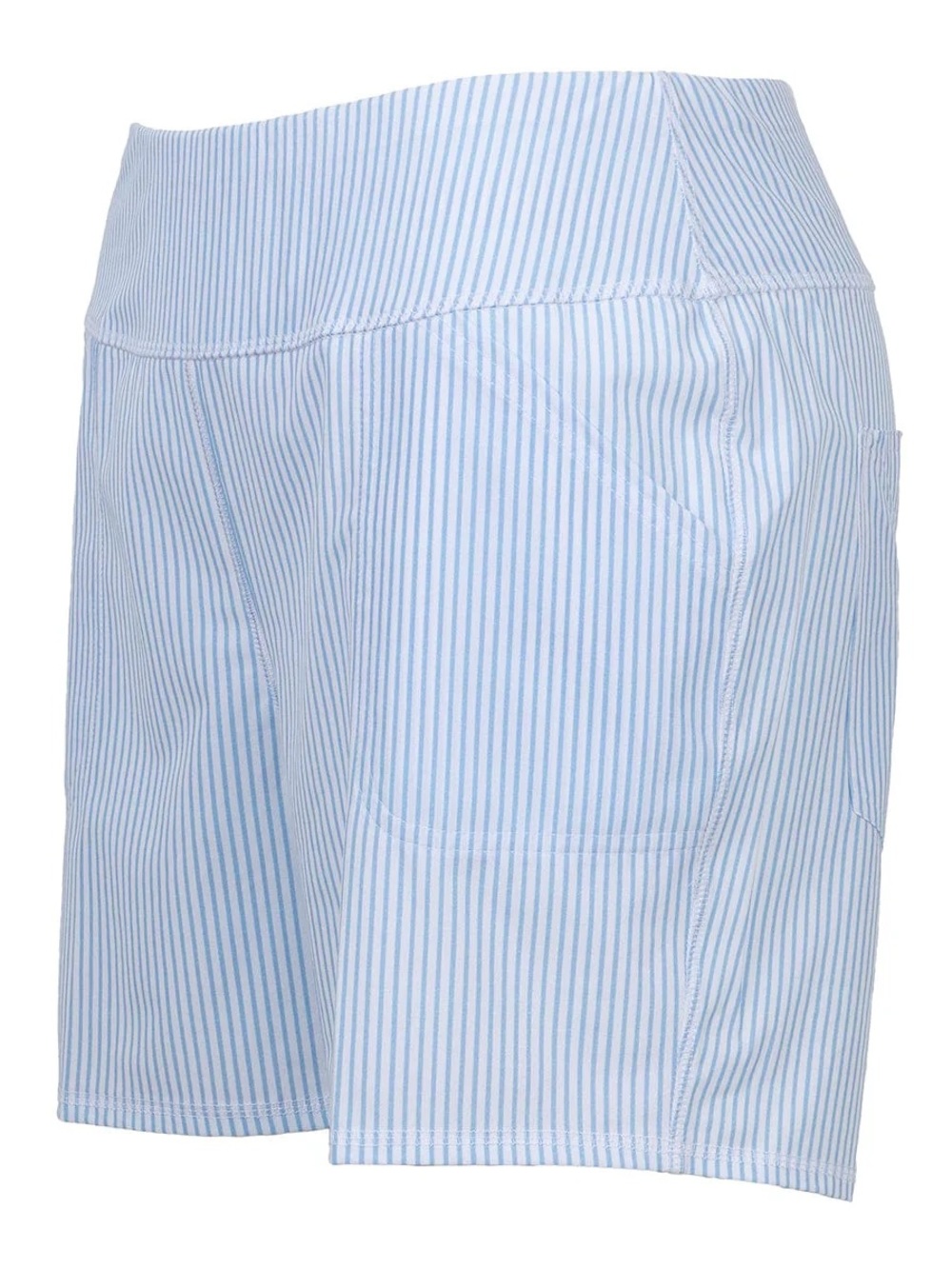 Jofit Pull On Shorts 5.25" Inseam UPF 50+ Striped Blue White XXL NEW